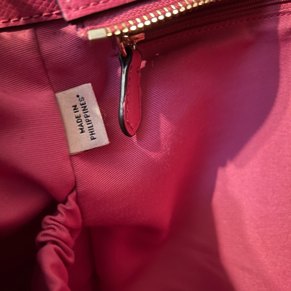Coach Dahlia Diaper Bag – Pink Pebbled Leather Tote | Large Designer Baby Bag - Picture 14 of 14